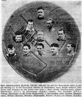 Nederlands elftal in het Haarlems Dagblad